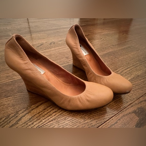 Lanvin Ballerina Wedge Heels Size 37.5 - Picture 4 of 10